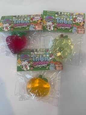 Taba-licious fun fruit Squishy Toy - Assorted Colors (Red, Green, Yellow)